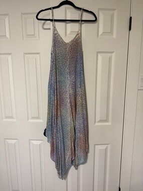 Blue Life Pastel Multicolor Midi Slip Dress- perfect for your summer vacay!